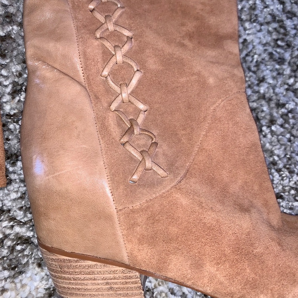 Gianni Bini Tan Suede and Leather Boots - Picture 5 of 7